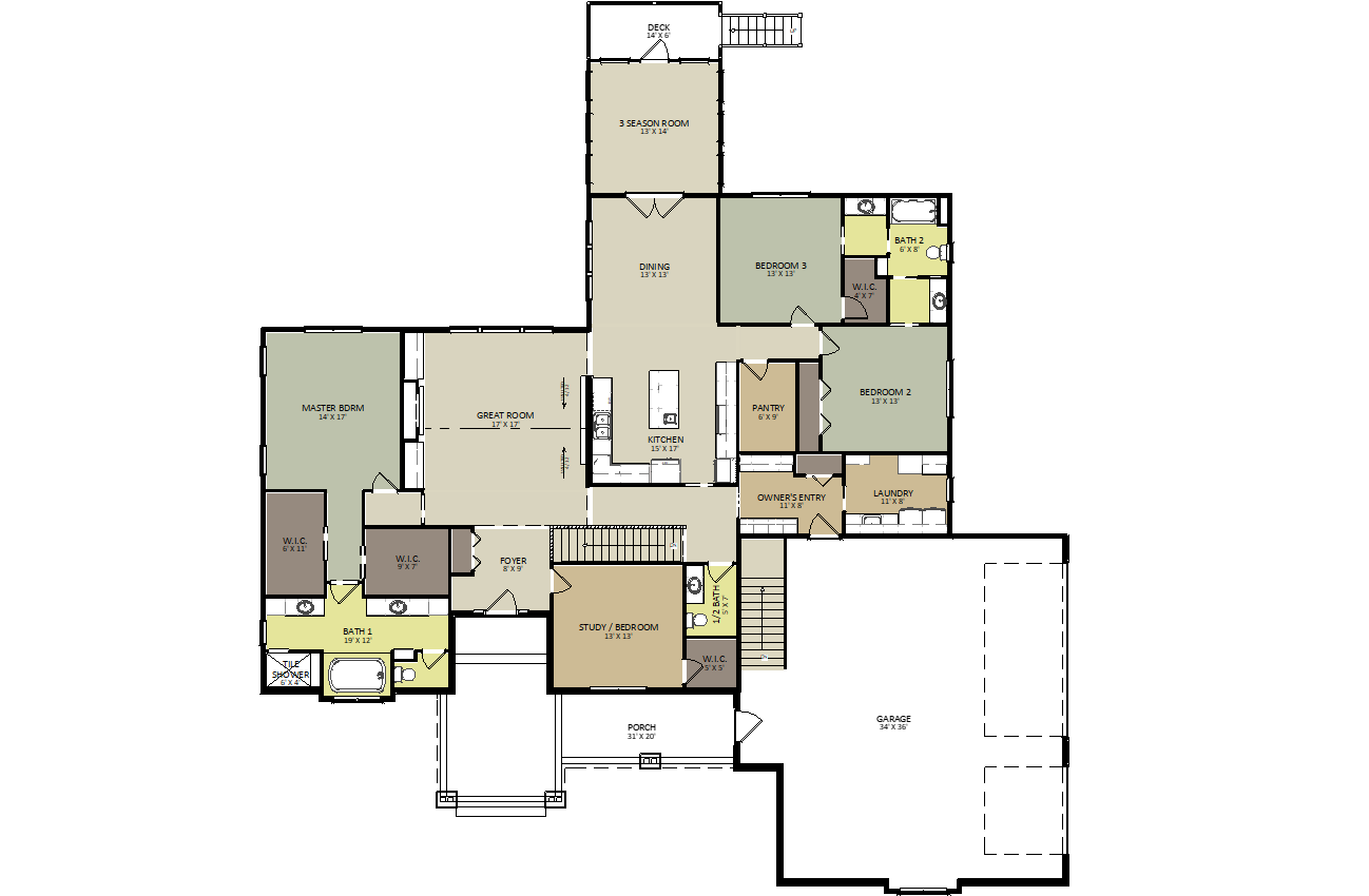Jackson First Floor Floor Plan